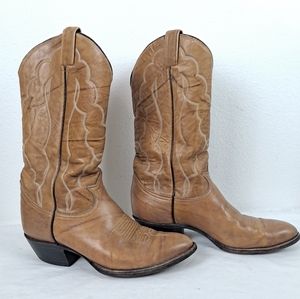 Tony Lama Leather Boots Marbled Size 8 1/2 D